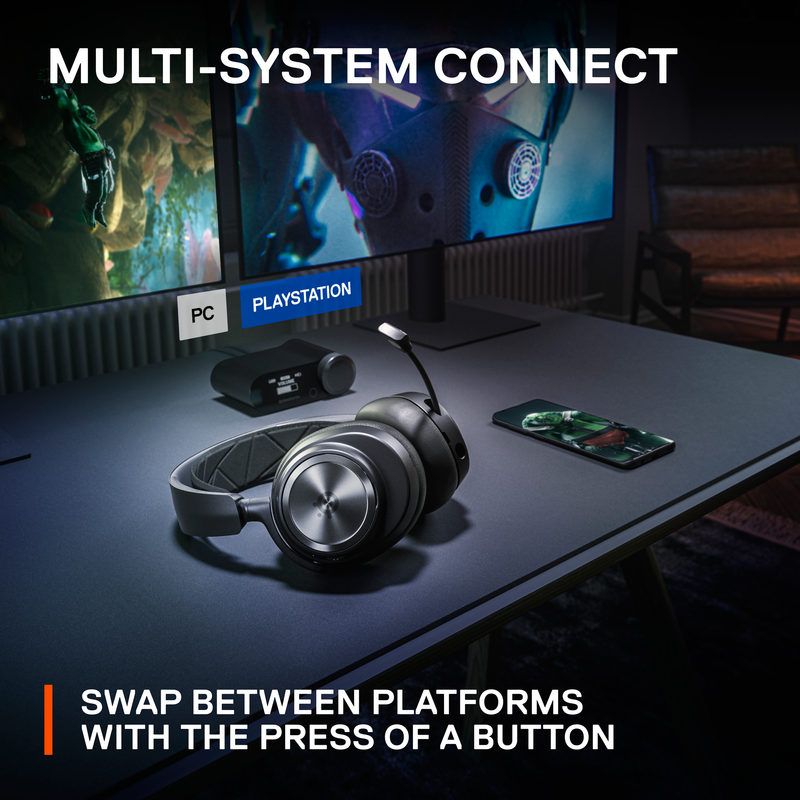 SteelSeries Arctis Nova Pro Wireless Gaming-Headset, schwarz, ANC, USB-C, Klinke, Gebraucht