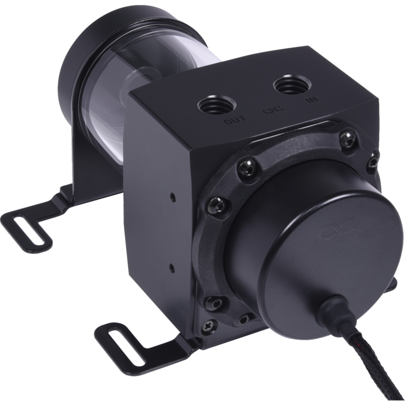 Alphacool Core 100 Aurora Reservoir Acetal/Acryl mit VPP Apex Pumpe, schwarz