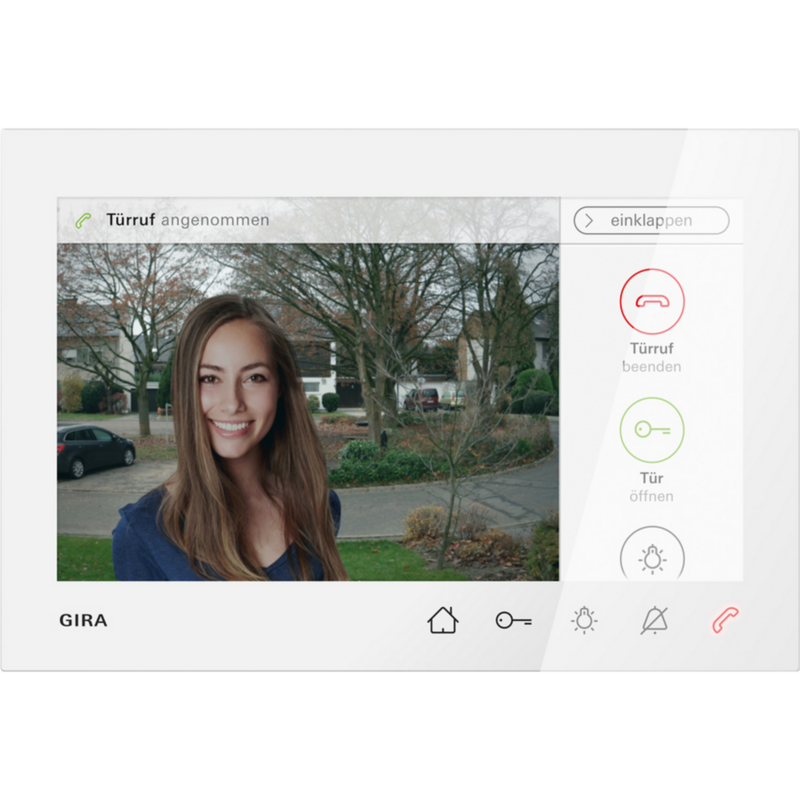 Gira Wohnungsstation Video Aufputz 7 Zoll mit TFT-Farbdisplay und