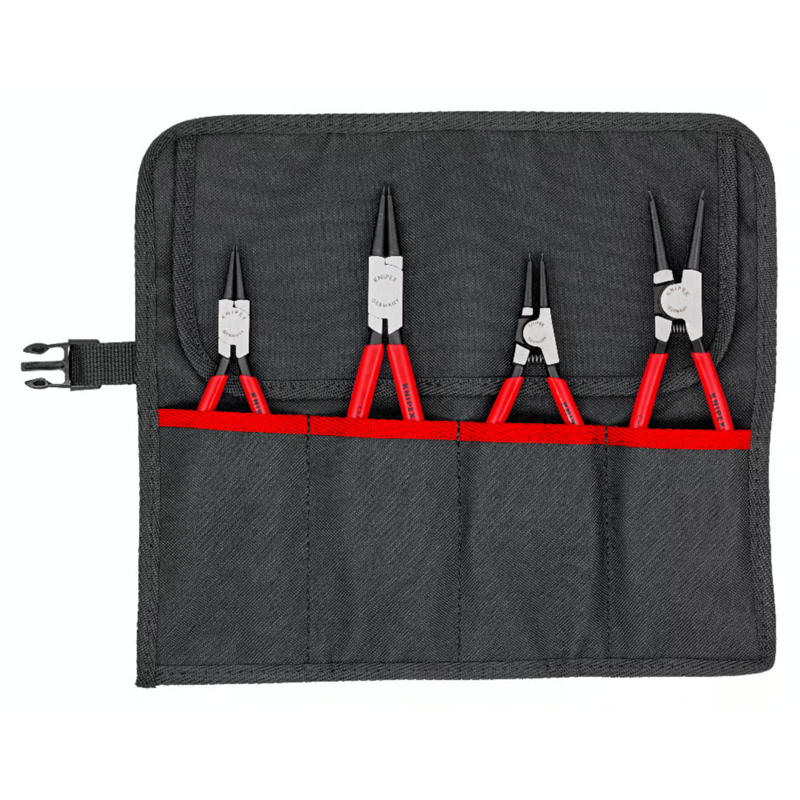 KNIPEX Sicherungsringzangen-Set Ø 12 - 60mm, 4-teilig Zangen-Set, rot, 4x gerade