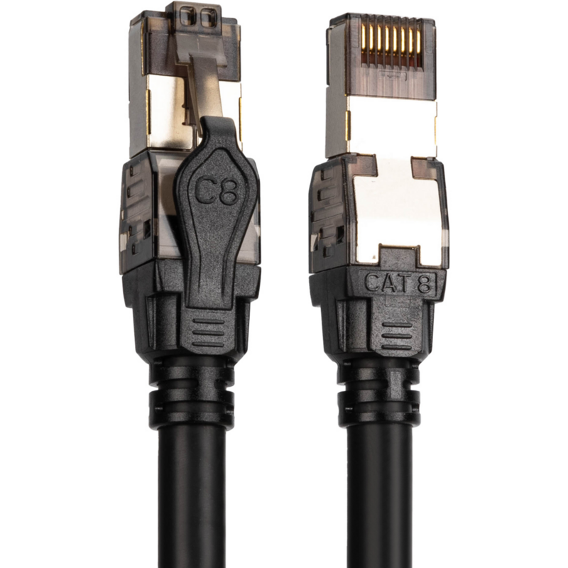 Digitus Patchkabel Cat 8.1 S-FTP 0,5 Meter Kabel, schwarz