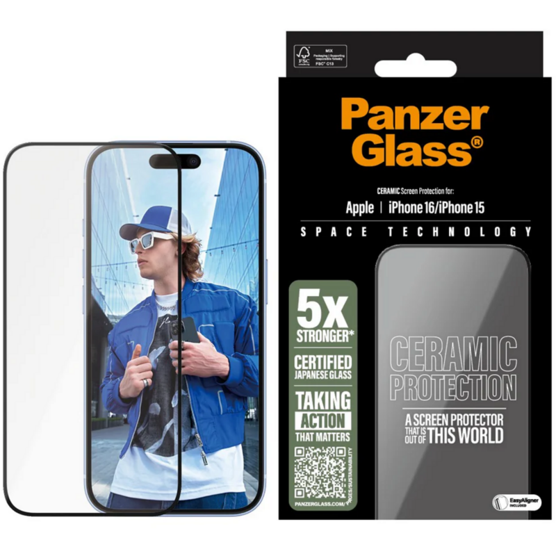 PanzerGlass Ceramic Displayschutz Ultra-Wide Fit Schutzfolie, transparent