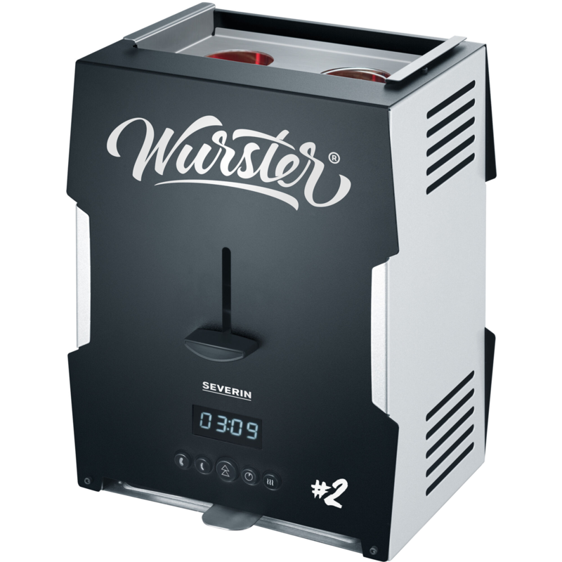 Severin Wurster WT 5005 Grill, schwarz/grau, 2.000 Watt, Würstchengrill
