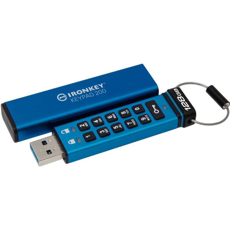 Kingston IronKey Keypad 200 128 GB USB-Stick, USB-A 3.2 Gen 1