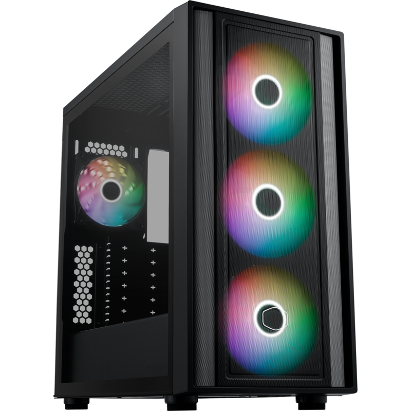 Cooler Master MasterBox 600 Tower-Gehäuse, schwarz, Tempered Glass