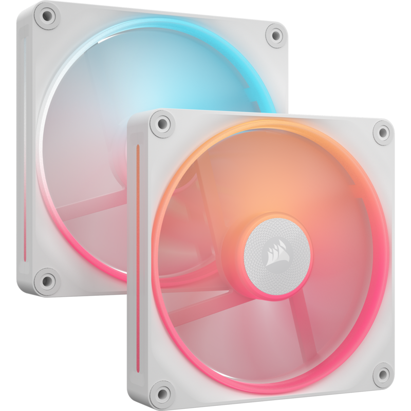 Corsair iCUE LINK LX140-R RGB PWM Reverse Gehäuselüfter, weiß, 2er Pack