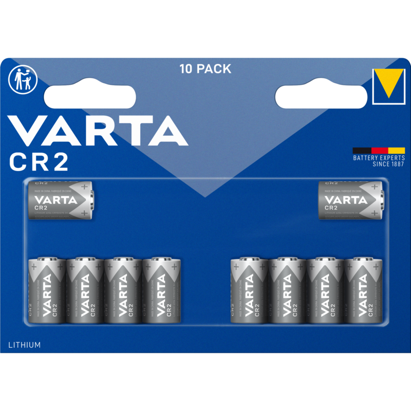 VARTA Lithium Cylindrical Batterie CR2 3V, CR15H270, 10 Stück