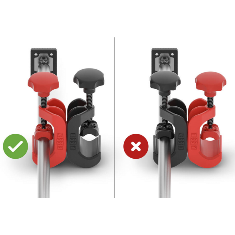 BESSEY Querverbinder-Set STE-CC-SET Halterung, schwarz/rot, 2 Stück, für