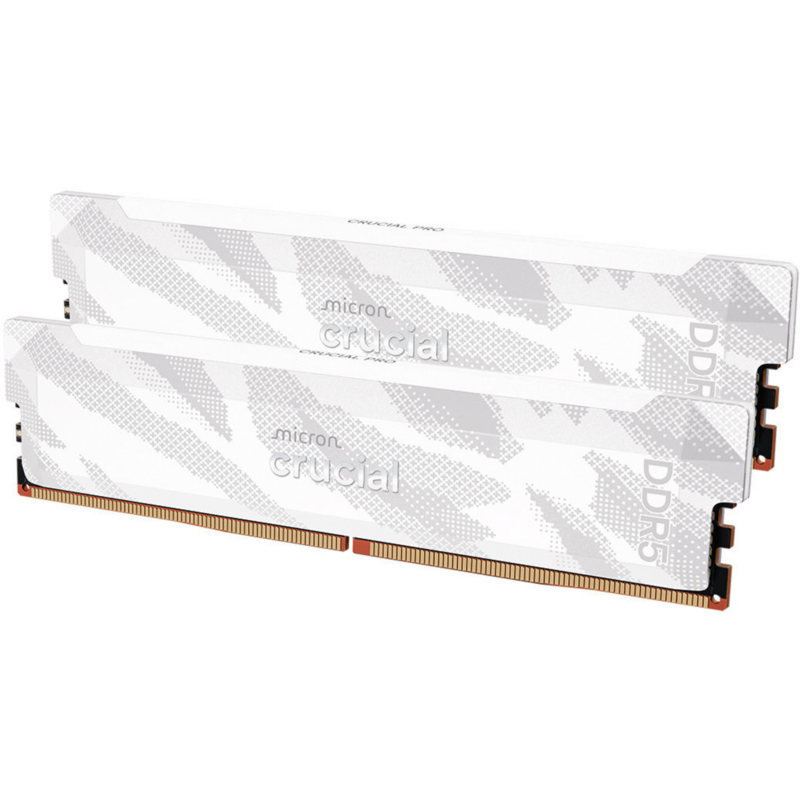 Crucial DIMM 32 GB DDR5-6400 (2x 16 GB) Dual-Kit Arbeitsspeicher, weiß
