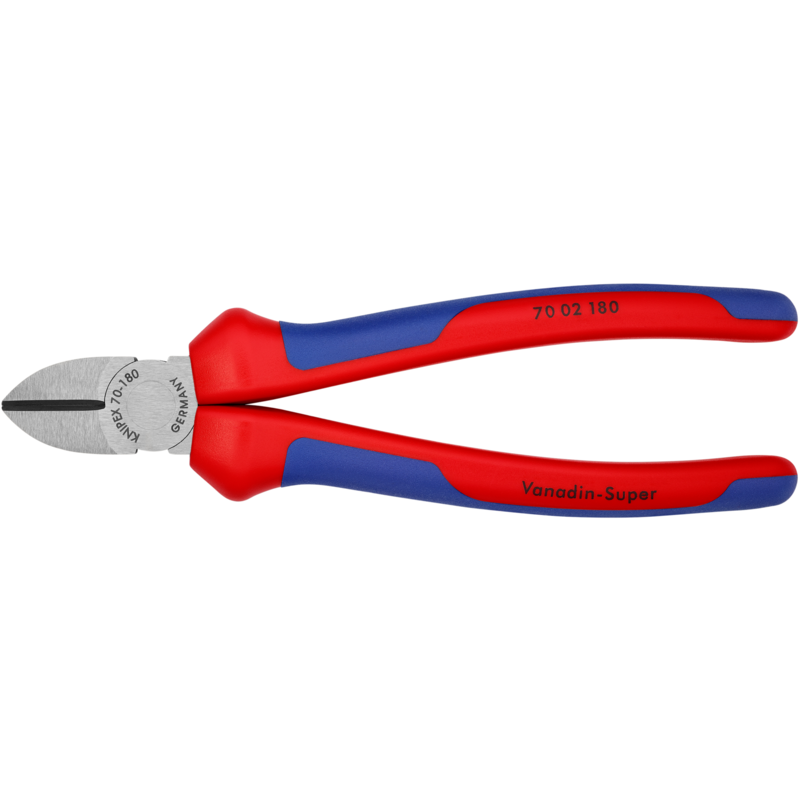 KNIPEX Seitenschneider 70 02 180 Schneid-Zange, blau, schlanke Bauform