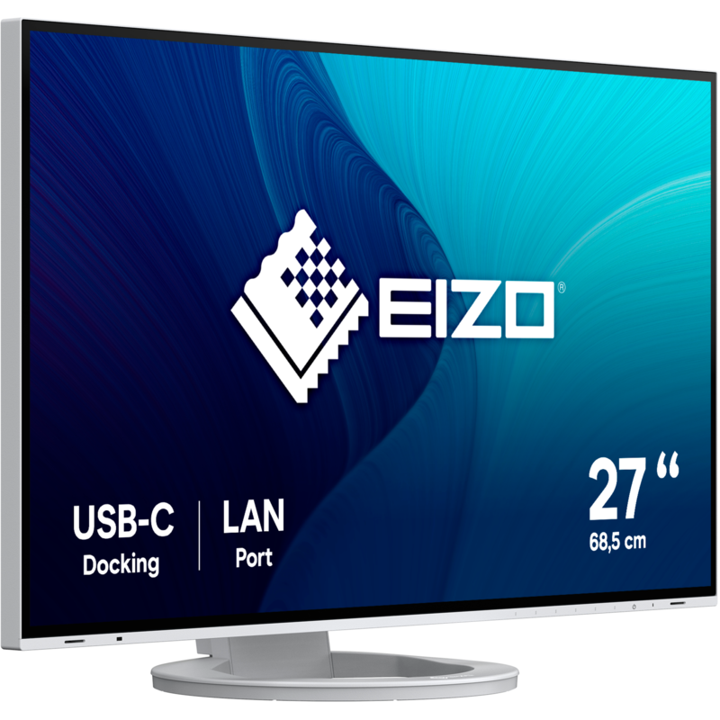 EIZO EV2795-WT LED-Monitor, weiß, QHD, IPS, KVM-Switch, USB-C