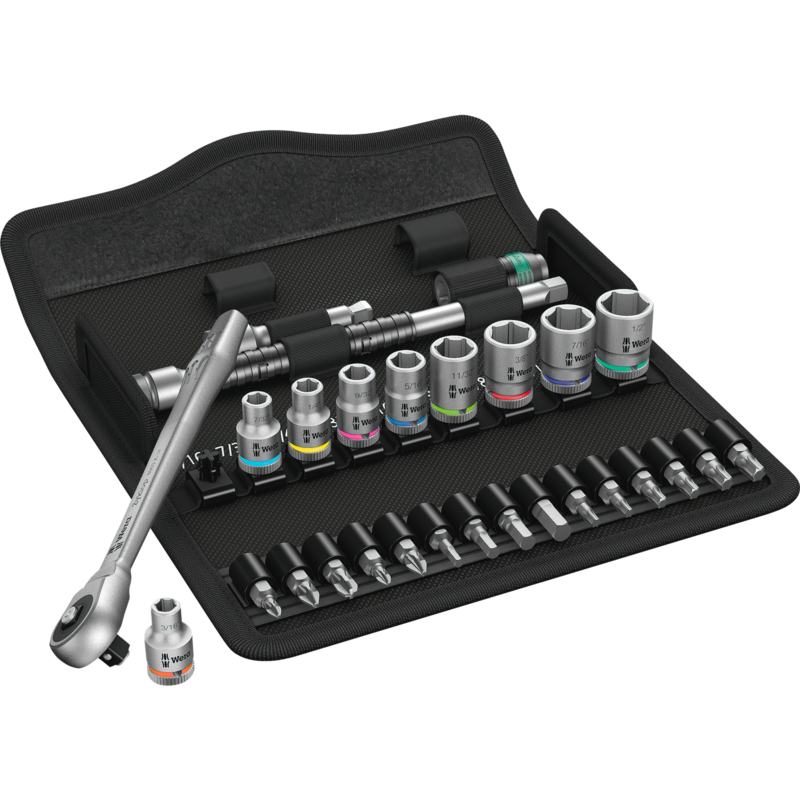Wera 8100 SA 10 Zyklop Metal-Knarrensatz, zöllig, 1/4" Werkzeug-Set