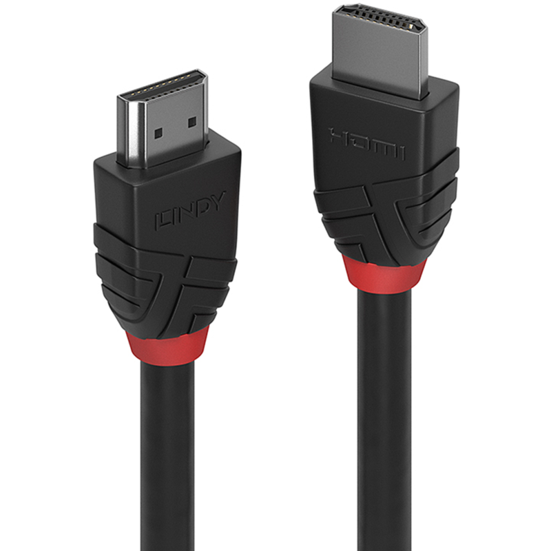 Lindy High Speed HDMI Kabel, Black Line, schwarz, 1 Meter
