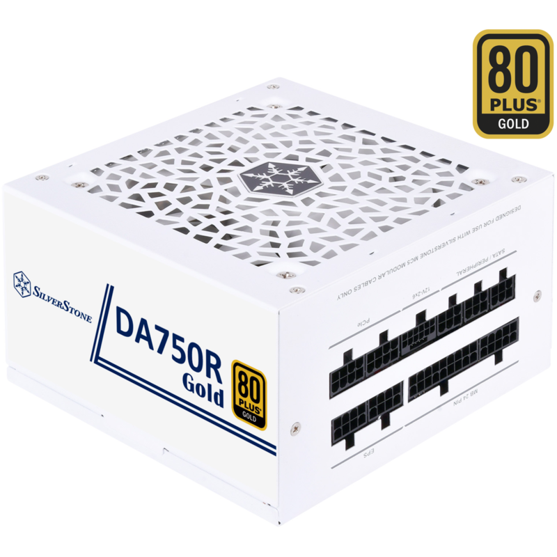 SilverStone SST-DA750R-GMA-WWW PC-Netzteil, weiß, 1x 12-Pin ATX3.0, 4x PCIe