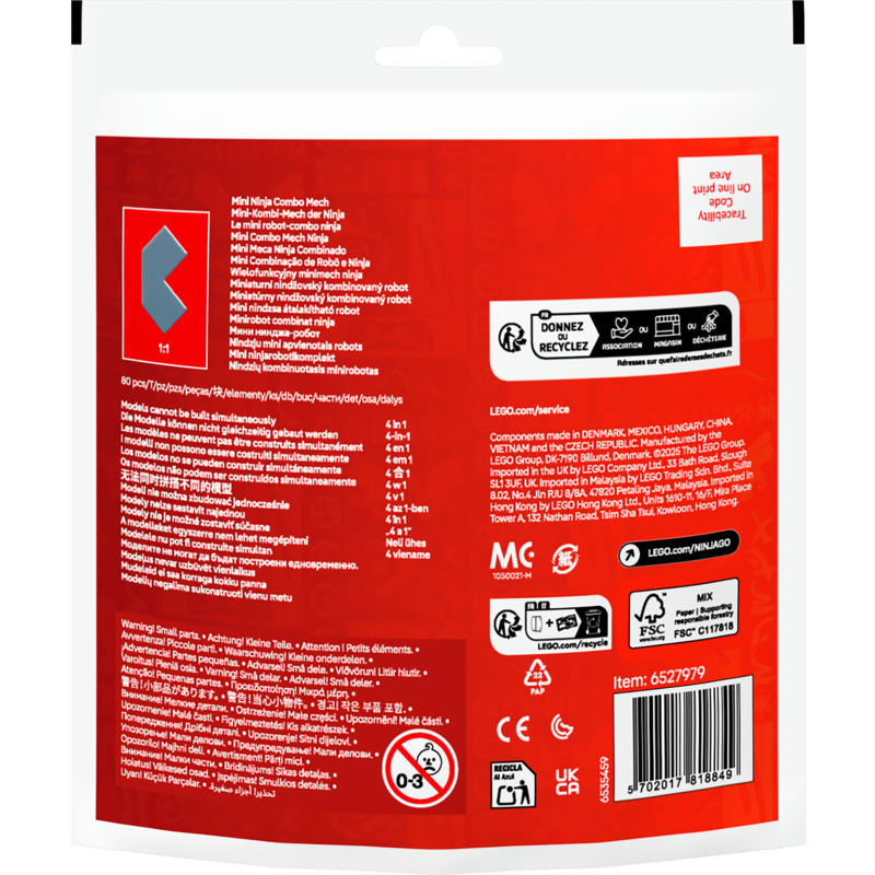 LEGO Ninjago Mini-Kombi-Mech der Ninja Konstruktionsspielzeug
