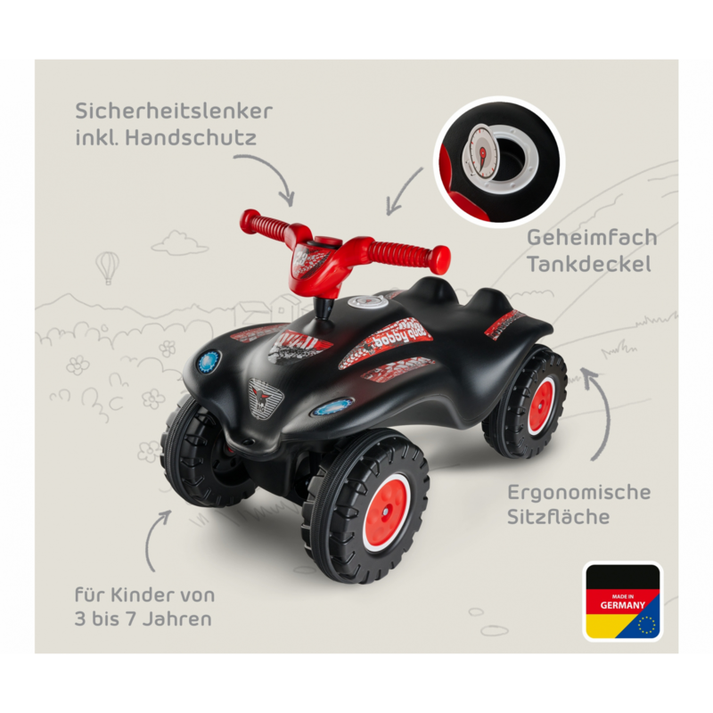 BIG Bobby Quad Racing Rutscher, schwarz/rot