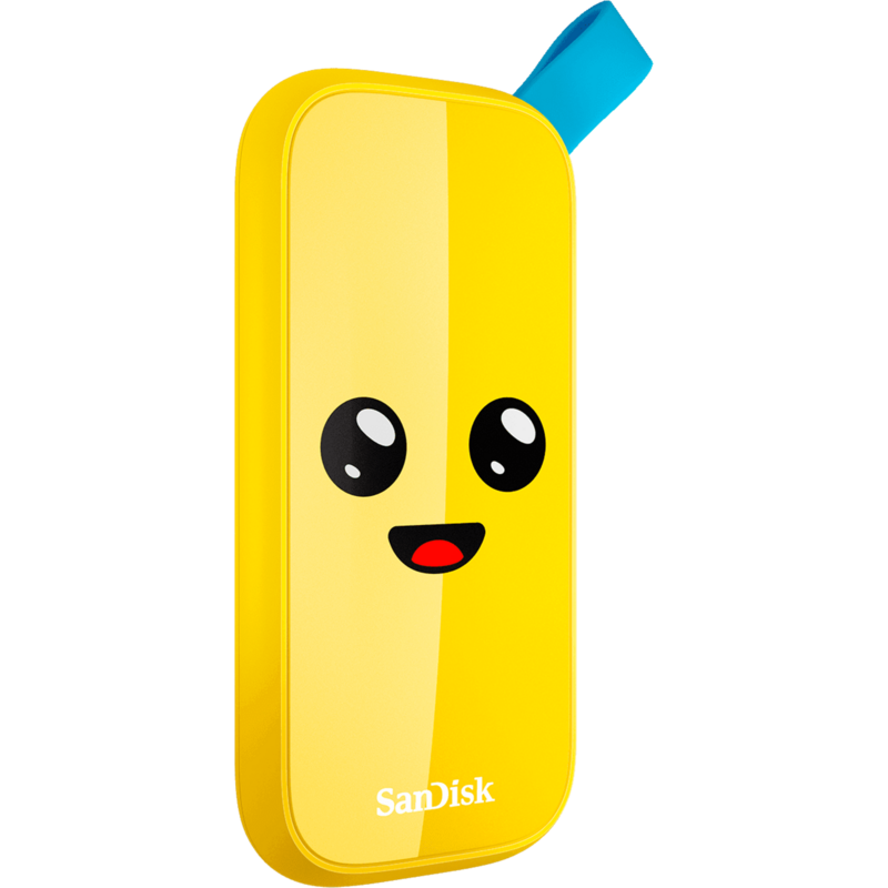 SanDisk Fortnite Portable SSD - Peely Edition 2 TB, gelb, USB-C 3.2 Gen 2 (10