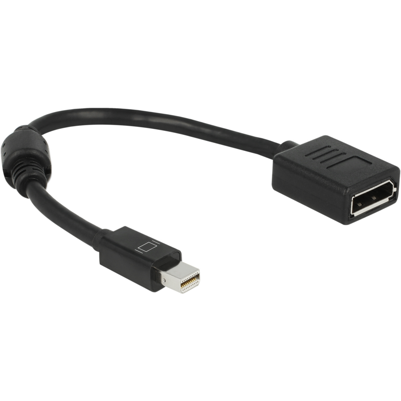DeLOCK Adapterkabel Mini DisplayPort > DisplayPort 1.4, 8K, schwarz, 15cm