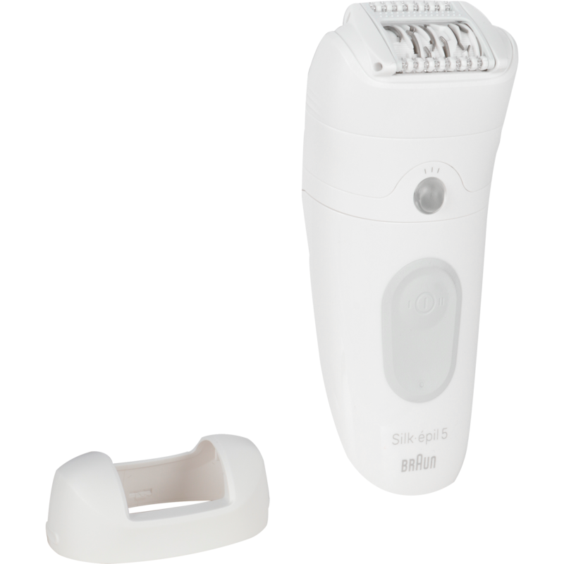 Braun Silk-épil 5-011 Epiliergerät, weiß/silber, incl. Aufbewahrungsbeutel