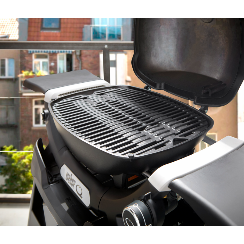 Weber Gasgrill Q 1200N mit Stand Grill, schwarz, 2,93 kW, mit Seitentischen
