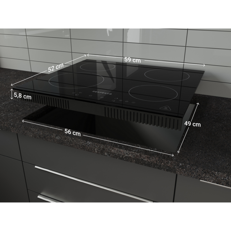 Respekta ASET9004295I Backofen-Set, schwarz