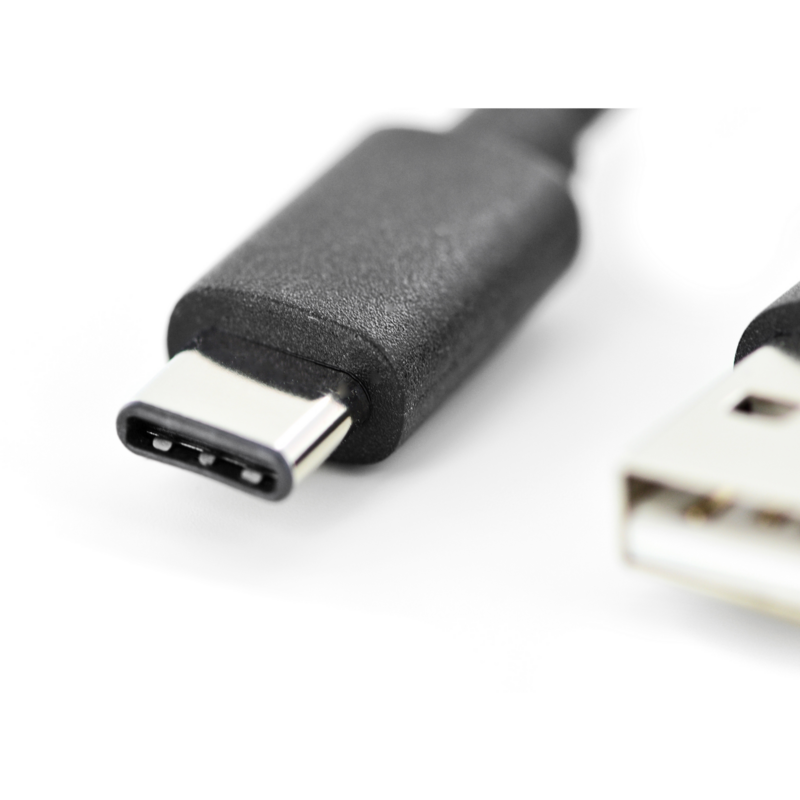Digitus USB 2.0 Anschlusskabel USB-A > USB-C Kabel, schwarz, 1,8 Meter, PD