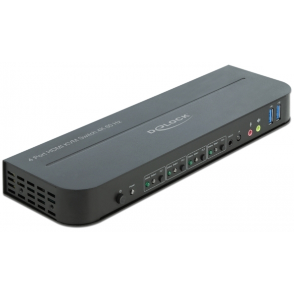 DeLOCK HDMI KVM Switch 4K 60 Hz mit USB 3.0 und Audio KVM-Switch