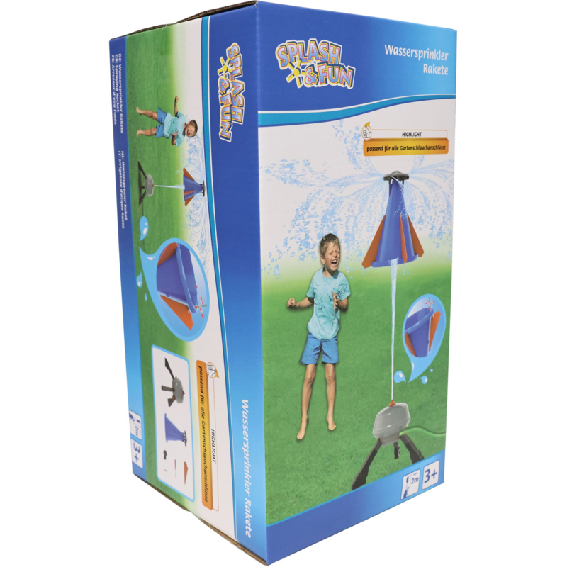 Splash & Fun Splash und Fun Wassersprinkler Rakete Höhe 35 cm Wasserspielzeug
