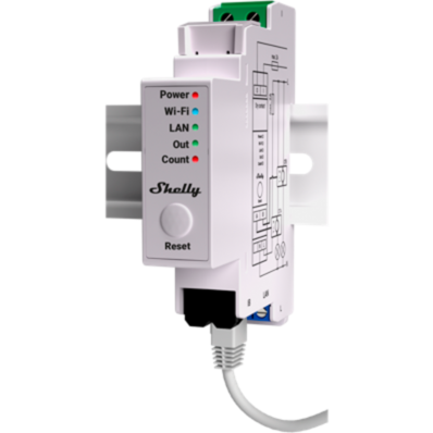 Shelly PRO EM - 2x 50A Relais, weiß