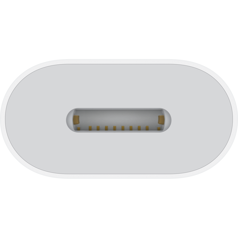 Apple USB Adapter, USB-C Stecker > Lightning Buchse, weiß, gesleevt, Gebraucht