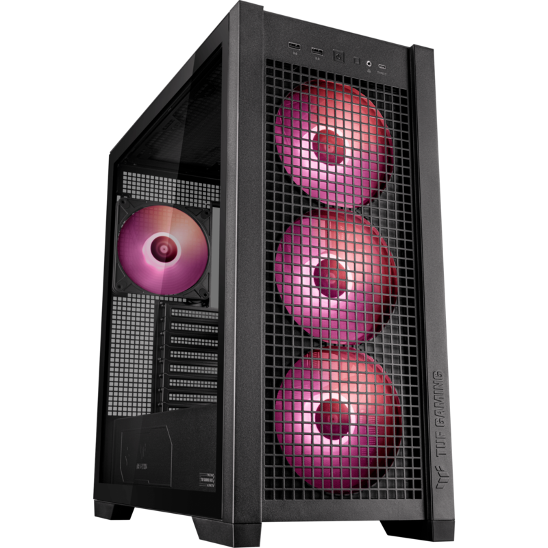 ASUS TUF GAMING GT302 ARGB Tower-Gehäuse, schwarz, Tempered Glass