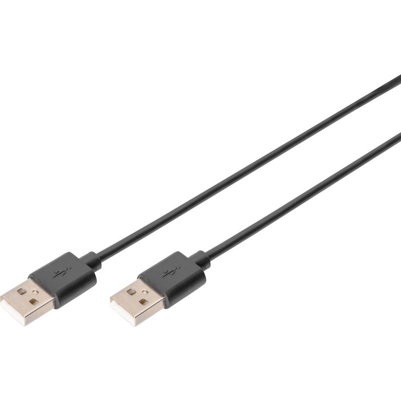 Digitus USB 2.0 Anschlusskabel USB-A (Stecker) > USB-A (Stecker) Kabel, schwarz
