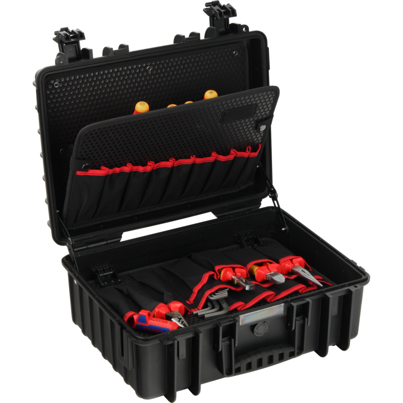 KNIPEX Werkzeugkoffer "Robust23 Start" Elektro, 24-teilig Werkzeug-Set, schwarz
