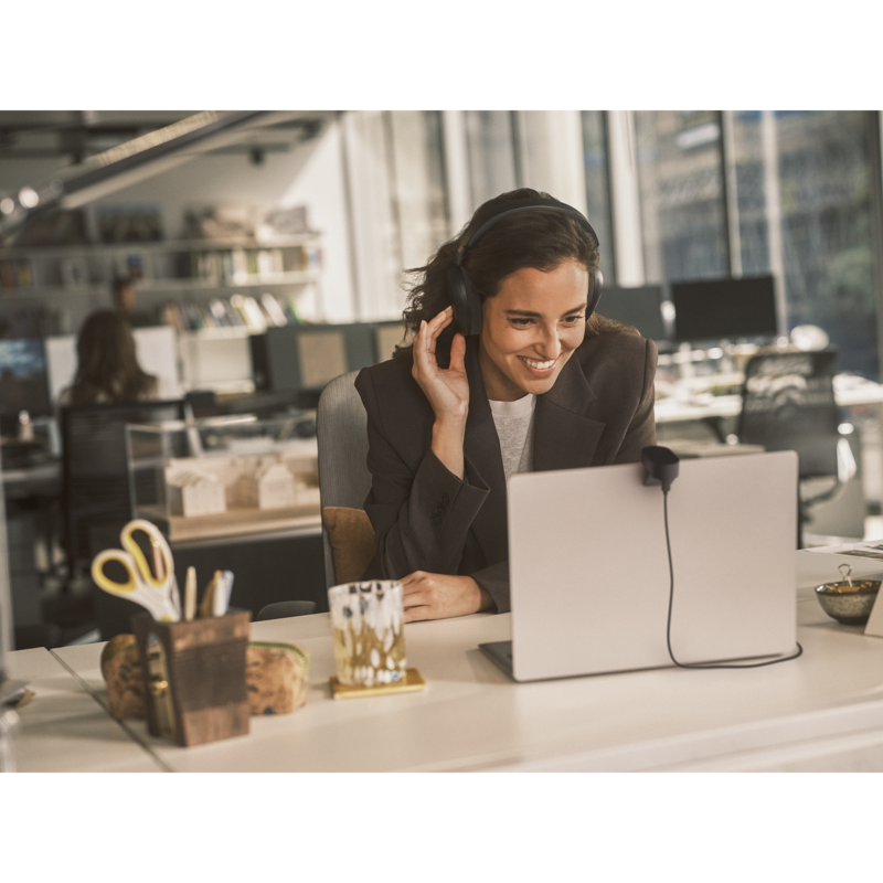 Jabra Evolve3 85 Headset, schwarz, UC, USB-A Bluetooth-Adapter, Schnurloses