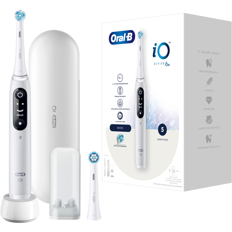 Oral-B Oral-B iO Series 6 Elektrische Zahnbürste, weiß, White