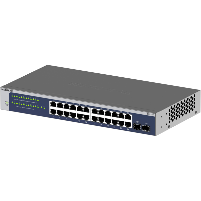 Netgear GS724T Switch, blau