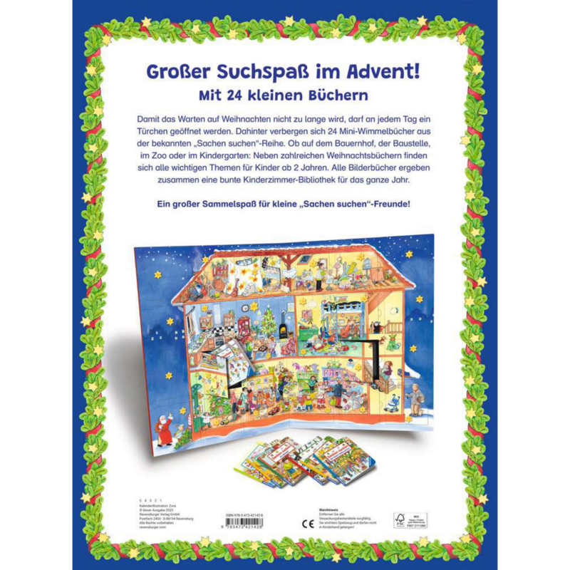 Ravensburger Mein großer Sachen suchen Adventskalender Lernbuch