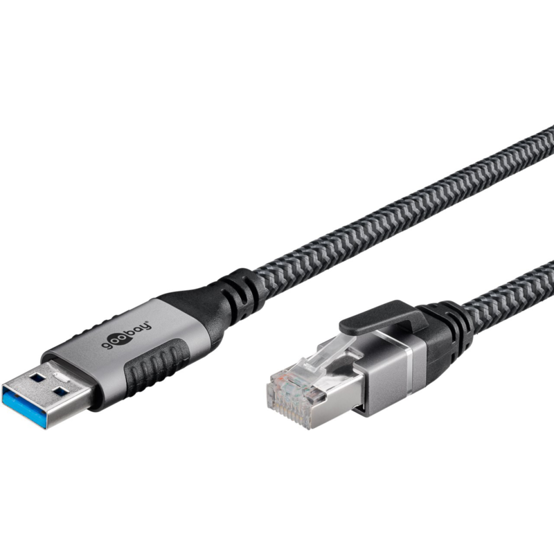 goobay Ethernet-Kabel USB-A 3.2 Gen1 Stecker > RJ-45 Stecker LAN-Adapter