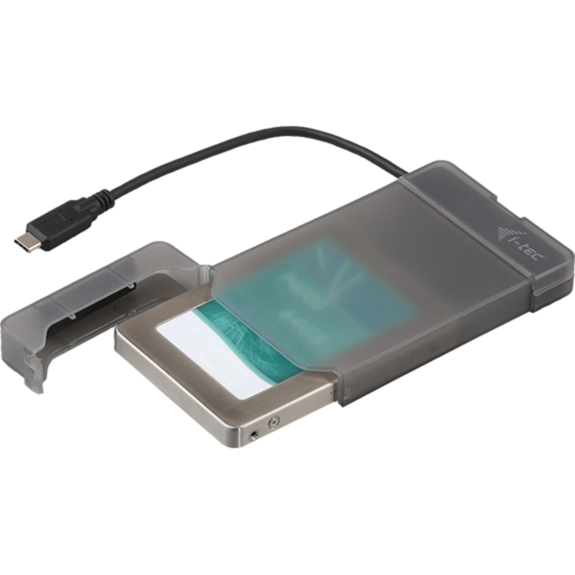i-tec MySafe USB-C 3.1 Gen. 2 Easy 2.5 Laufwerksgehäuse, grau/transparent