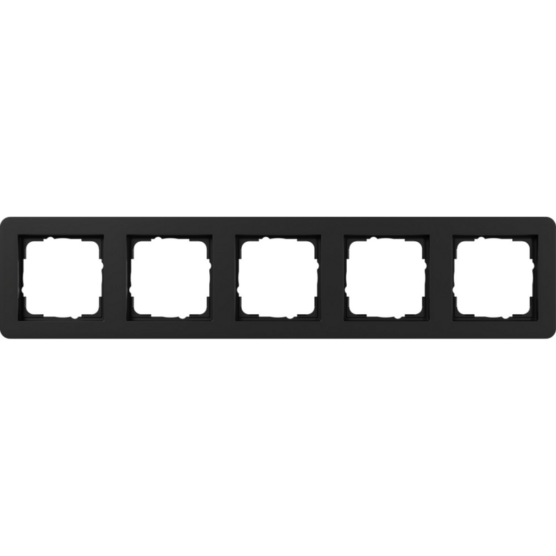 Gira Abdeckrahmen 5fach Abdeckung, schwarz