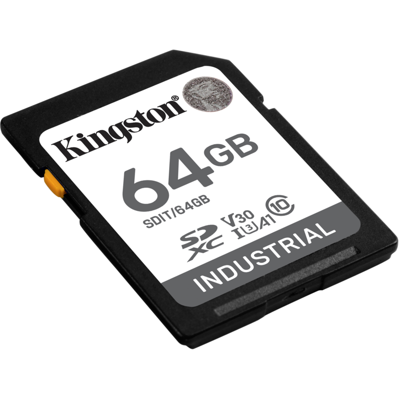 Kingston Industrial 64 GB SDXC Speicherkarte, schwarz, UHS-I U3, Class 10, V30
