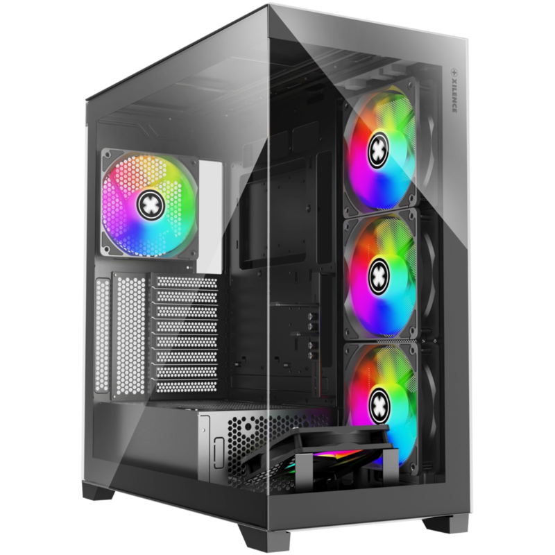 Xilence XILENT Gleam Tower-Gehäuse, schwarz, Tempered Glass