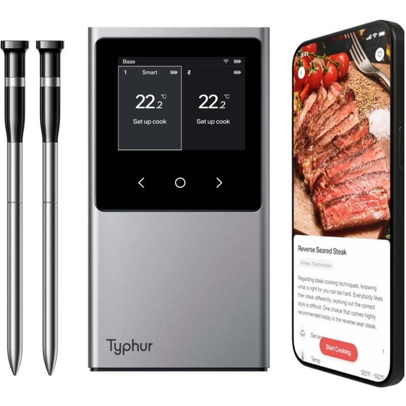 Typhur Sync Dual Thermometer, schwarz, inkl. 2 Sonden