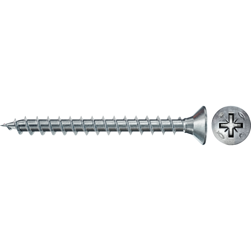 fischer Spanplattenschraube Power-Fast II 3,0x25 Senkkopf PZ Schraube, 100