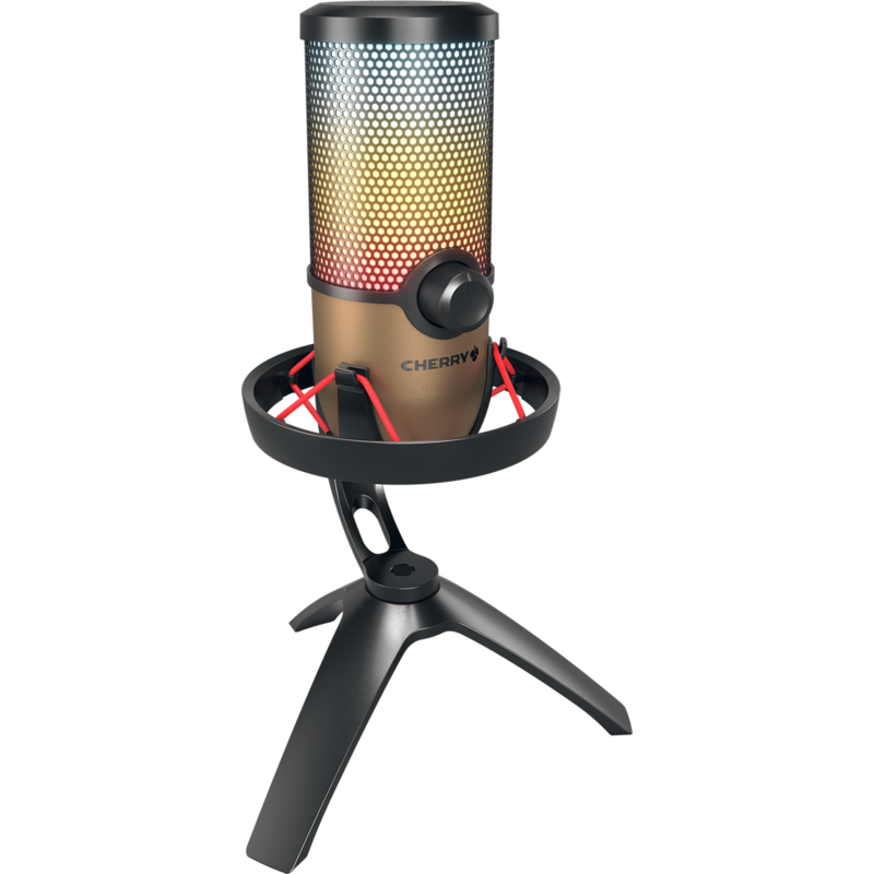 CHERRY UM 9.0 PRO RGB Mikrofon, schwarz/kupfer, USB-C