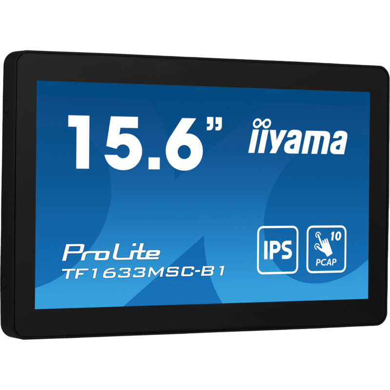 iiyama ProLite TF1633MSC-B1 LED-Monitor, schwarz, FullHD, IPS, Touchscreen