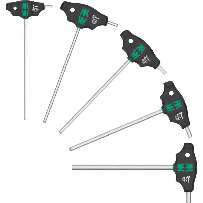 Wera 454/5 HF SHK Set 1 Quergriff-Schraubendreher, 5-teilig, schwarz/grün, mit