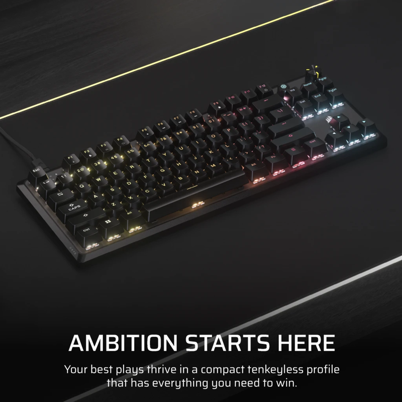 Corsair K70 CORE TKL Gaming-Tastatur, schwarz, Gebraucht