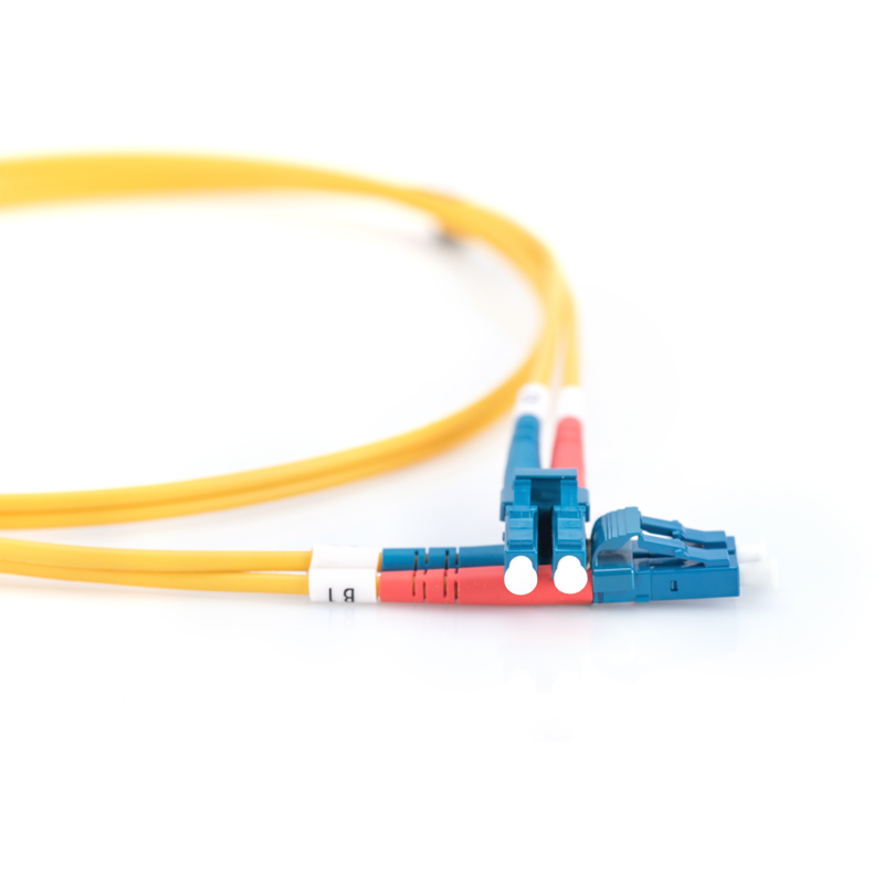 Digitus LWL Patchkabel, Duplex, LC > LC Stecker, Singlemode OS2 Kabel, gelb, 3