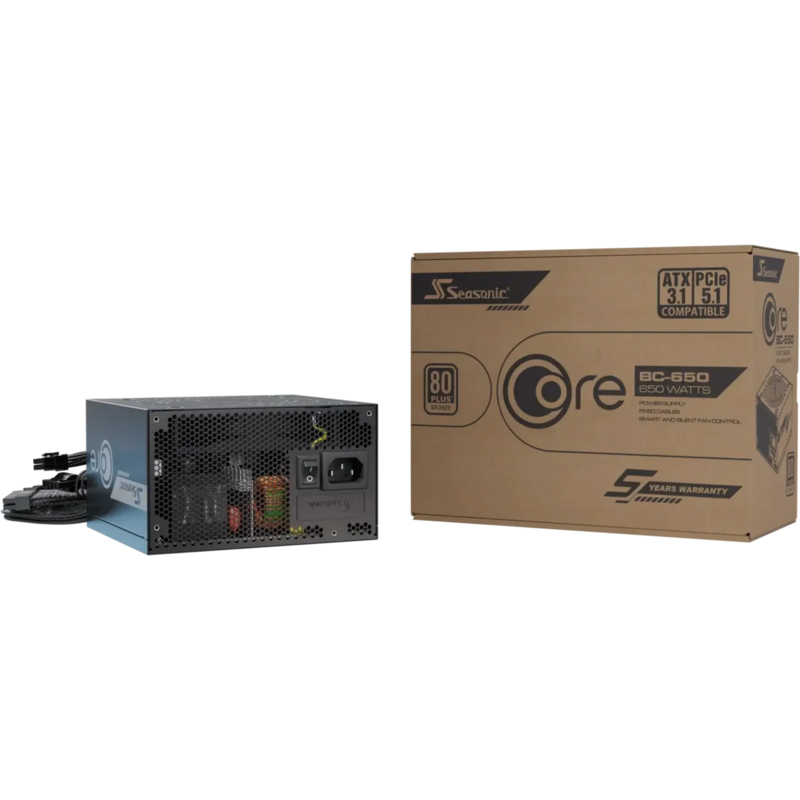 Seasonic CORE BC-650 ATX3.1 PC-Netzteil, schwarz, 2x PCIe